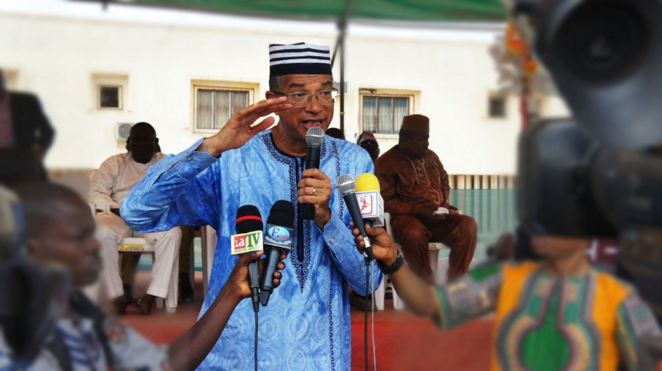Lionel Zinsou lors de la campagne présidentielle béninoise de 2016
